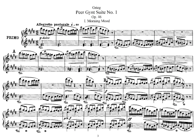 PeerGyntSuiteNo1,Op46(4Hands)_一万首著名钢琴曲谱哈农贝多芬合集视频教学电子版高清无水印可打印_1古典钢琴知名音乐家谱_格里格钢琴谱全集_四手联弹