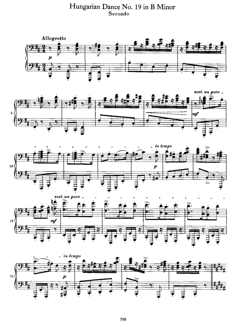 HungarianDanceNo19inb_一万首著名钢琴曲谱哈农贝多芬合集视频教学电子版高清无水印可打印_1古典钢琴知名音乐家谱_勃拉姆斯钢琴谱全集_匈牙利舞曲四手联弹版