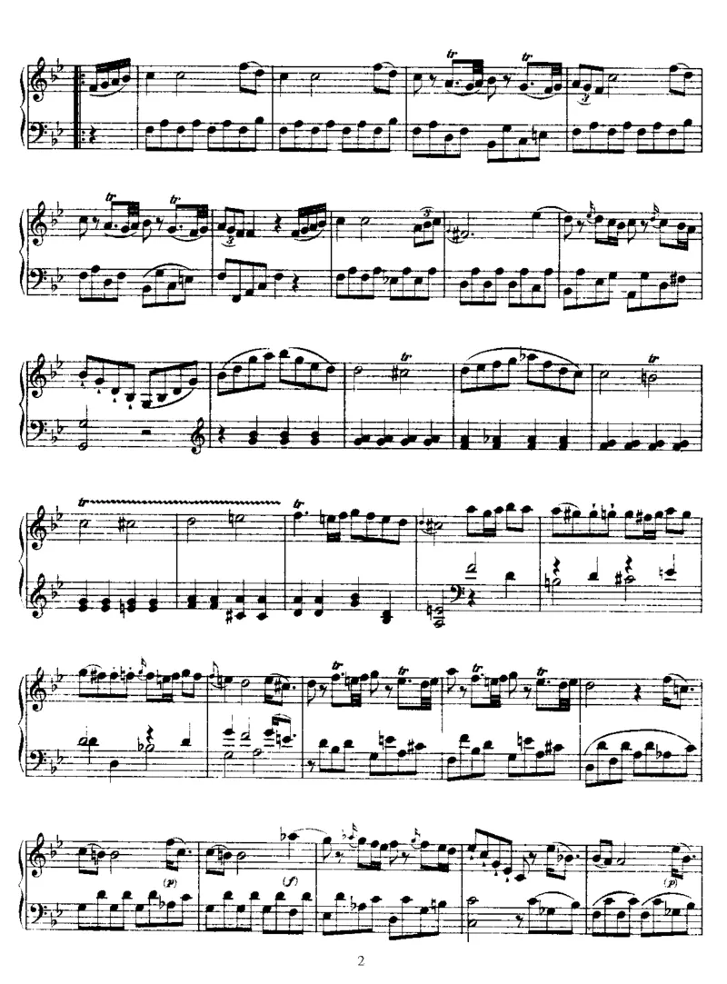 PianoSonataNo17inBb_NoRestriction_一万首著名钢琴曲谱哈农贝多芬合集视频教学电子版高清无水印可打印_1古典钢琴知名音乐家谱_海顿钢琴谱全集_奏鸣曲