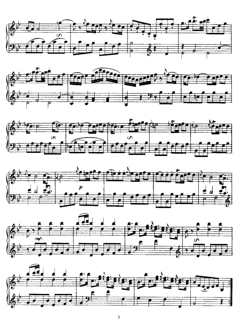 PianoSonataNo17inBb_NoRestriction_一万首著名钢琴曲谱哈农贝多芬合集视频教学电子版高清无水印可打印_1古典钢琴知名音乐家谱_海顿钢琴谱全集_奏鸣曲