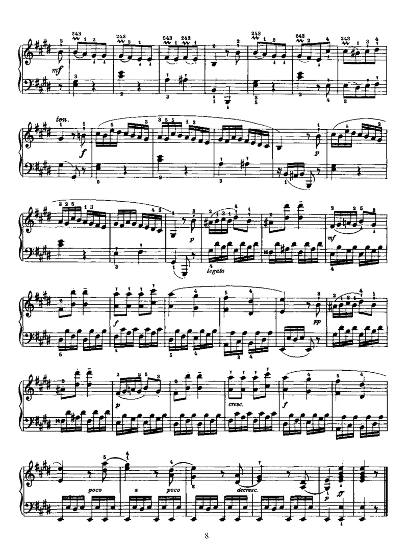 PianoSonataNo31inE_NoRestriction_一万首著名钢琴曲谱哈农贝多芬合集视频教学电子版高清无水印可打印_1古典钢琴知名音乐家谱_海顿钢琴谱全集_奏鸣曲