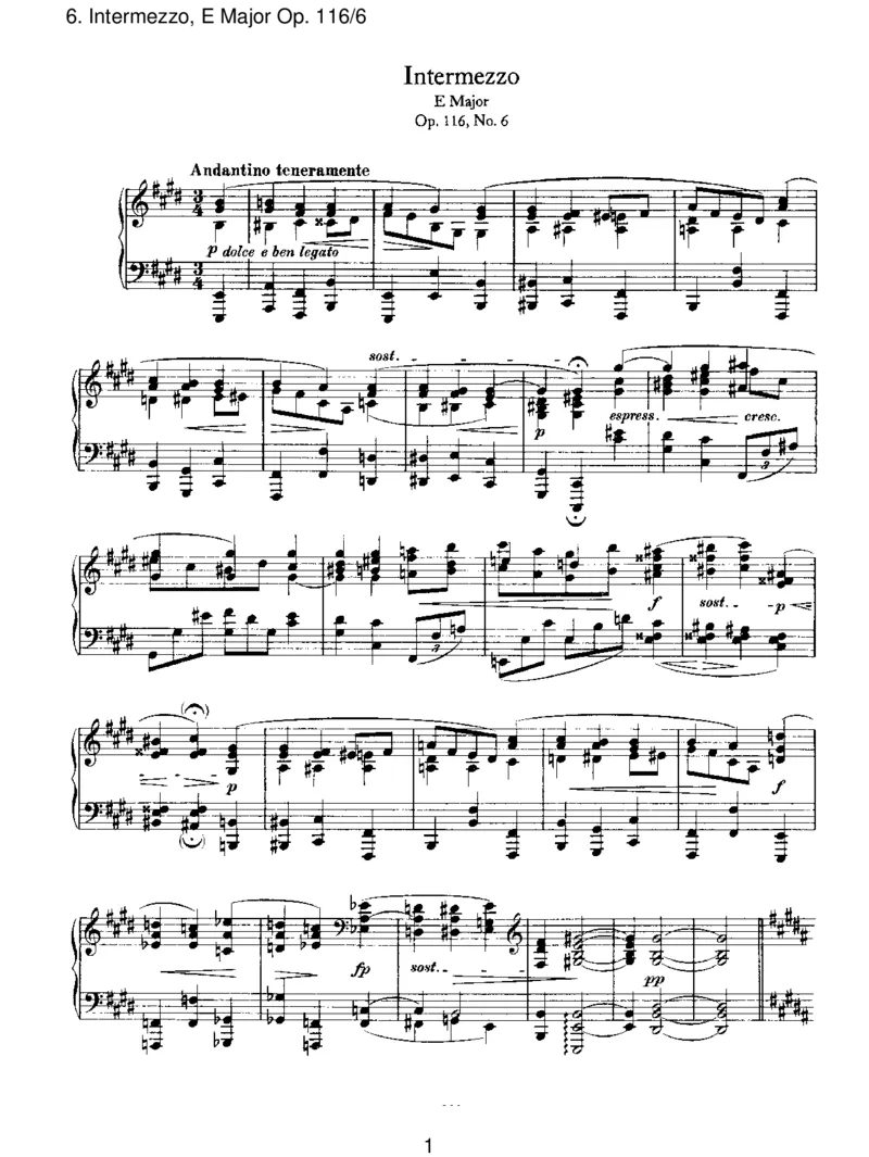 Intermezzo,EMajorOp.116_6_一万首著名钢琴曲谱哈农贝多芬合集视频教学电子版高清无水印可打印_1古典钢琴知名音乐家谱_勃拉姆斯钢琴谱全集_III.ShorterWorks_FantasiesOp.116