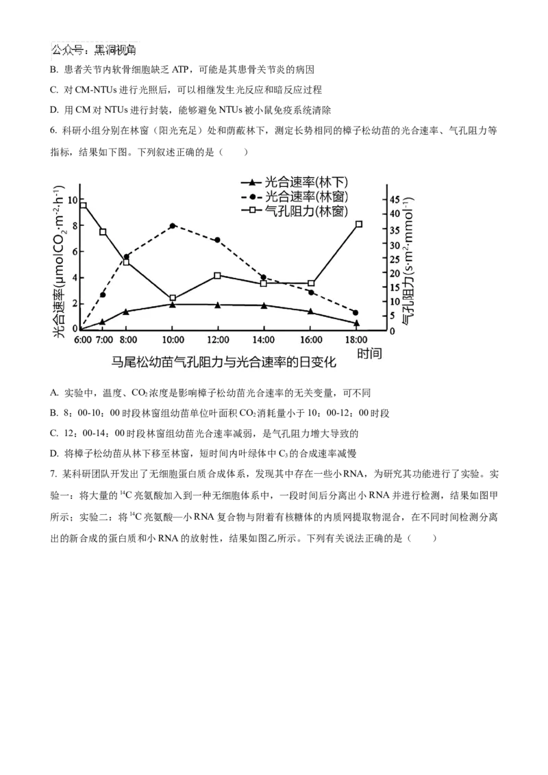 山东省泰安第一中学2025届高三上学期11月月考生物试题_2024-2025高三（6-6月题库）_2024年12月试卷_1202山东省泰安第一中学2025届高三上学期11月月考