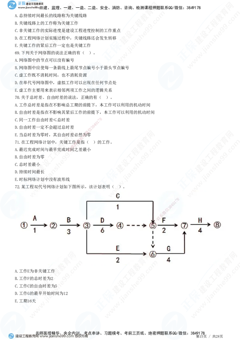 JG-土建控制-进度高阶习题-李娜_监理工程师_2025监理工程师_2025年监理工程师SVIP_2025年监理土建控制SVIP_05-考前密训✿央企特训✿机构普押_06-控制《高阶习题》JG