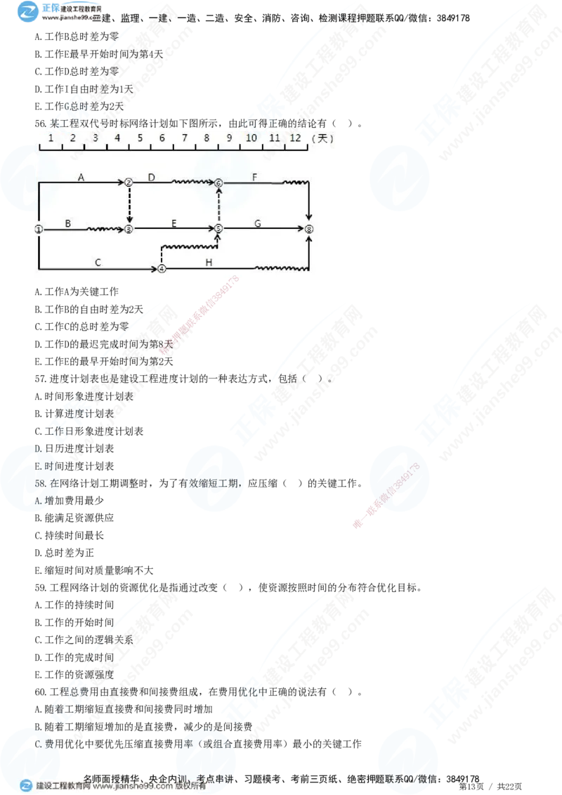JG-土建控制-进度高阶习题-李娜_监理工程师_2025监理工程师_2025年监理工程师SVIP_2025年监理土建控制SVIP_05-考前密训✿央企特训✿机构普押_06-控制《高阶习题》JG