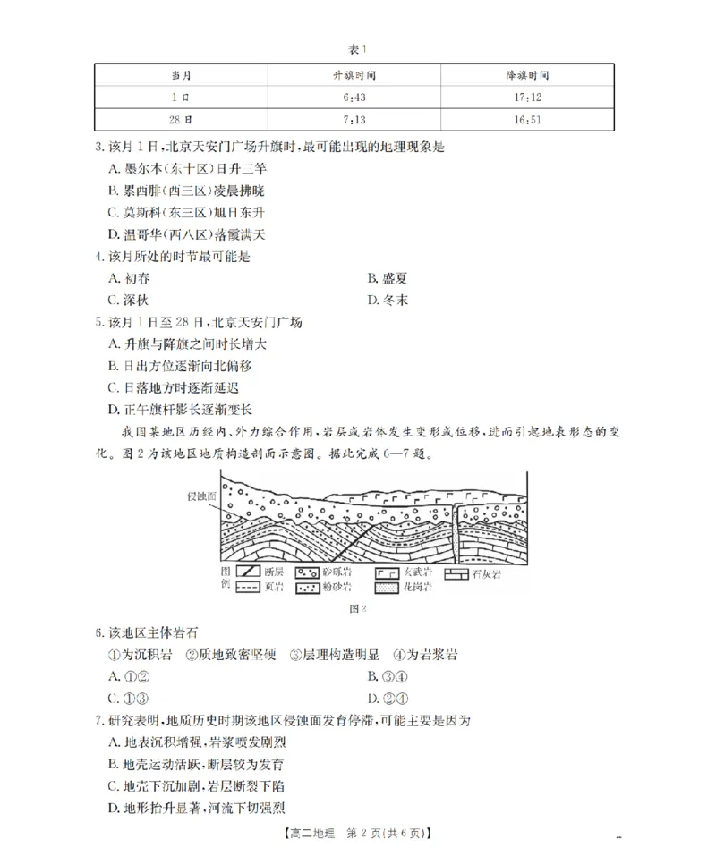 南阳地区2025年秋季高二年级上学期期中摸底考试卷（26-95B）地理_2025年11月高二试卷_251122金太阳&middot;河南省南阳市南阳地区2025年秋季高二年级上学期期中摸底考试卷（26-95B）（全）