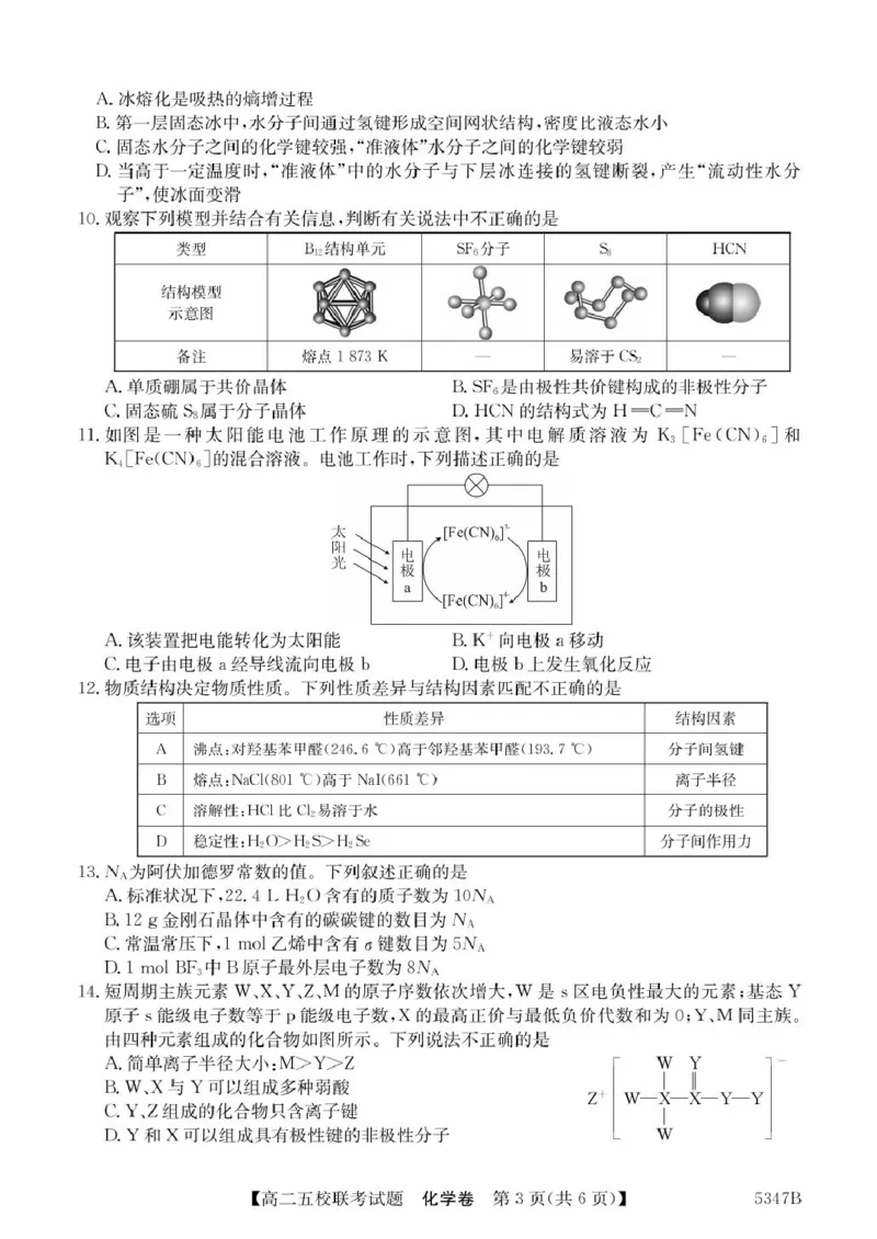 广东省惠州仲恺中学等五校2024-2025学年高二下学期4月联考化学试卷（图片版，含答案）_2024-2025高二（7-7月题库）_2025年04月试卷(1)