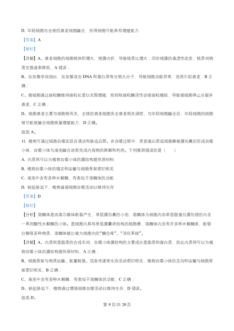 宁夏银川市宁夏育才中学2026届高三上学期第一次月考+生物答案_2024-2026高三（6-6月题库）_2025年09月试卷_250929宁夏银川市育才中学2025-2026学年高三上学期第一次月考（全科）
