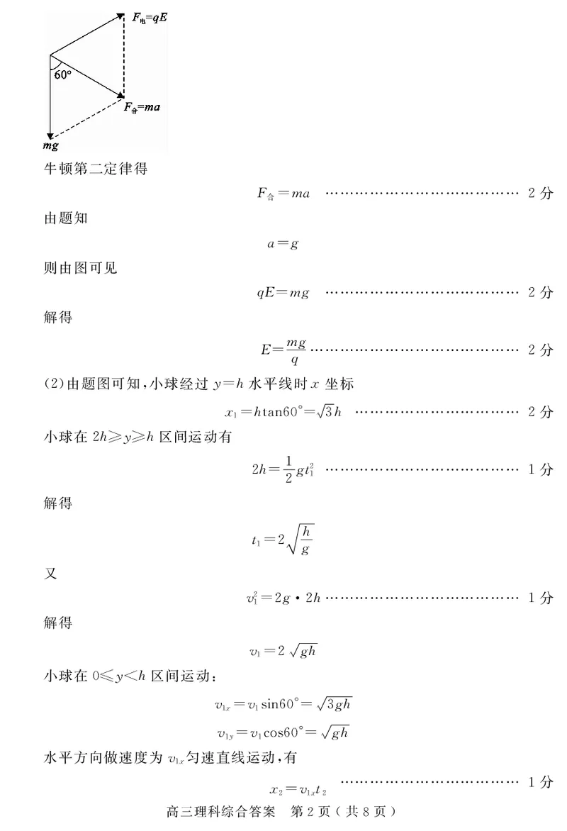 理综答案_2024年4月_01按日期_30号_2024届河南省五市高三第二次联考_2024届河南省五市高三下学期二模理综试题