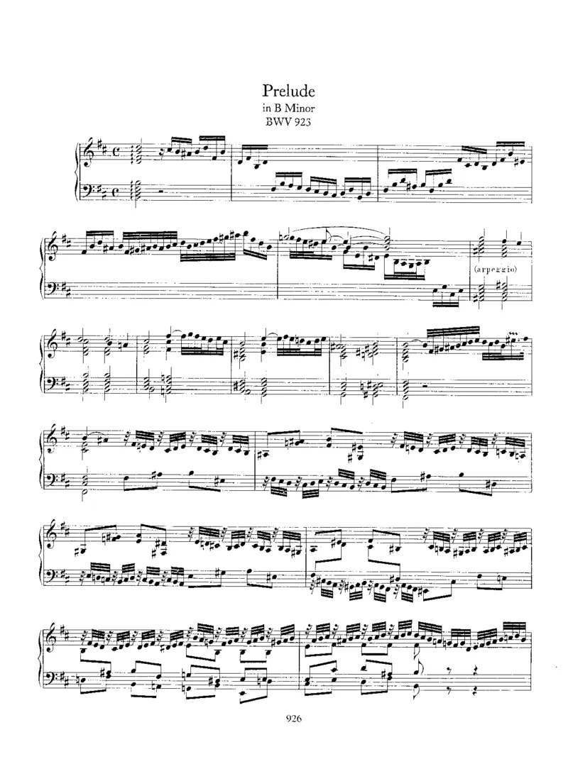 Preludeinb,BWV923_一万首著名钢琴曲谱哈农贝多芬合集视频教学电子版高清无水印可打印_1古典钢琴知名音乐家谱_巴赫钢琴谱全集_Preludes，Fantasias，Fugues
