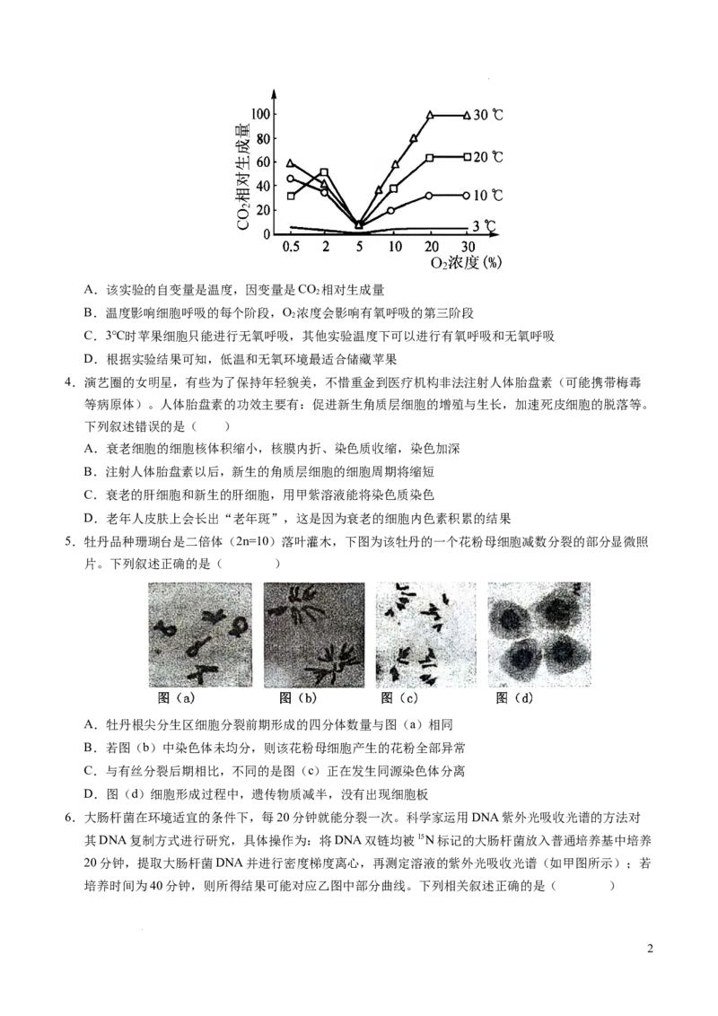 八省2025届高三&ldquo;八省联考&rdquo;考前猜想卷生物（16+5）考试版A4_2024-2025高三（6-6月题库）_2025年01月试卷_01012025届高三&ldquo;八省联考&rdquo;考前猜想卷