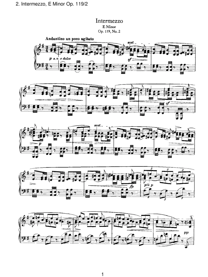 Intermezzo,EMinorOp.119_2_一万首著名钢琴曲谱哈农贝多芬合集视频教学电子版高清无水印可打印_1古典钢琴知名音乐家谱_勃拉姆斯钢琴谱全集_III.ShorterWorks_FourPianoPiecesOp.119