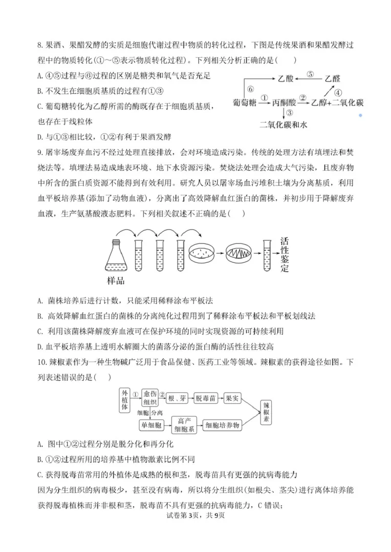 广东省清远市四校联盟2024-2025学年高二下学期期中联考试题生物PDF版含答案_2024-2025高二（7-7月题库）_2025年05月试卷_0512广东省清远市四校联盟2024-2025学年高二下学期期中联考试题