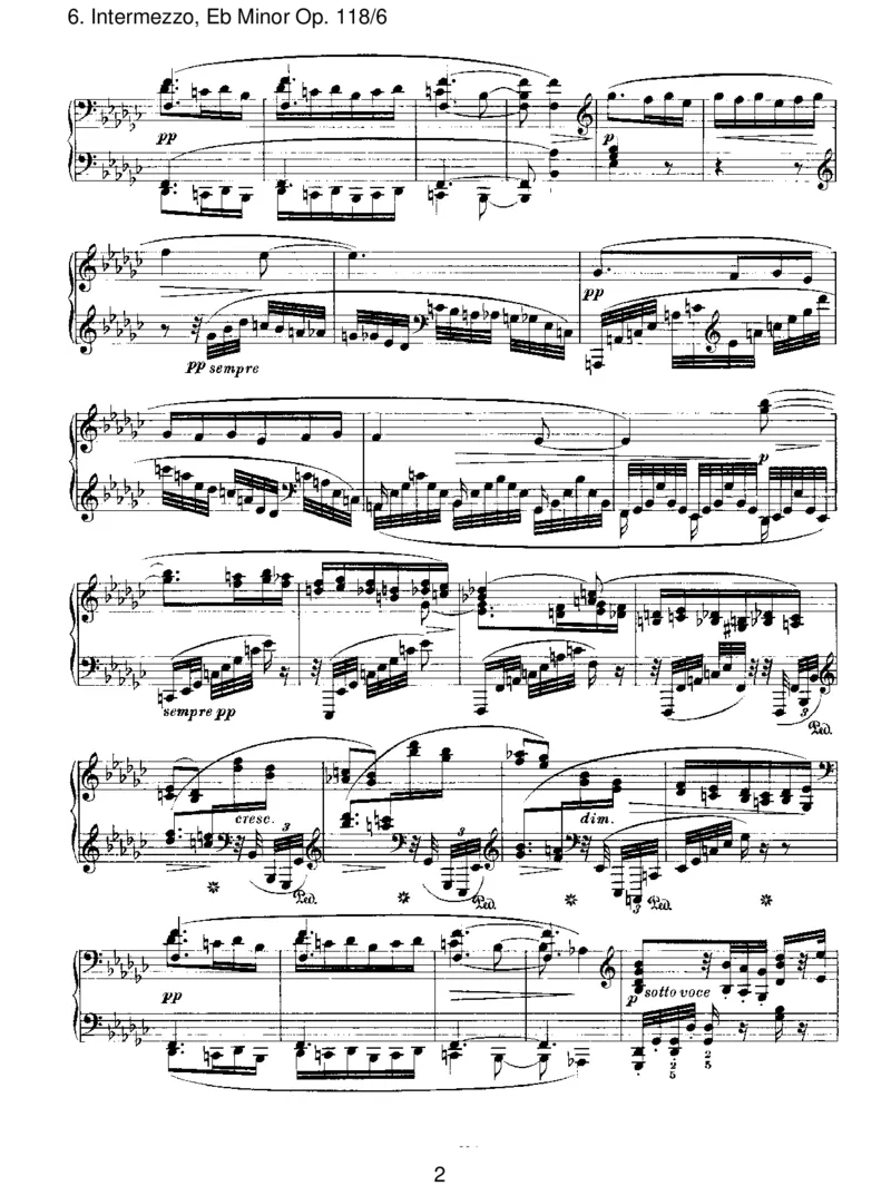 Intermezzo,EbMinorOp.118_6_一万首著名钢琴曲谱哈农贝多芬合集视频教学电子版高清无水印可打印_1古典钢琴知名音乐家谱_勃拉姆斯钢琴谱全集_III.ShorterWorks_SixPianoPiecesOp.118