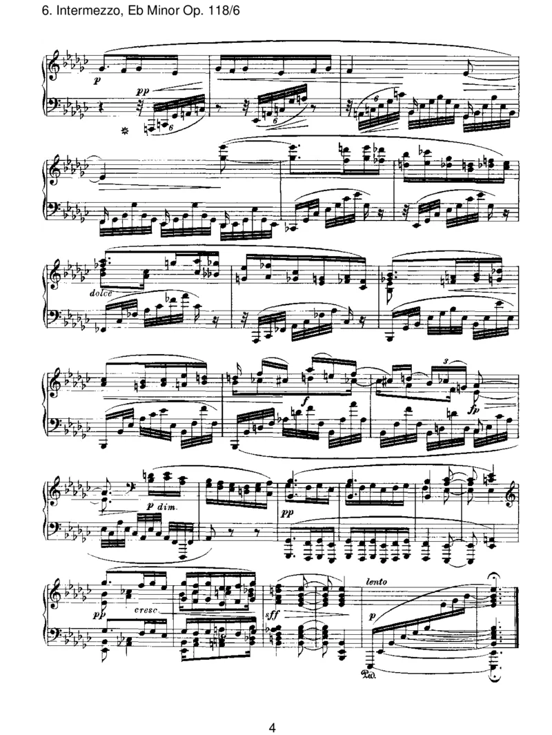 Intermezzo,EbMinorOp.118_6_一万首著名钢琴曲谱哈农贝多芬合集视频教学电子版高清无水印可打印_1古典钢琴知名音乐家谱_勃拉姆斯钢琴谱全集_III.ShorterWorks_SixPianoPiecesOp.118