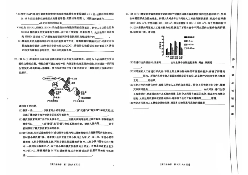 广东省广东省部分高中学校联考2024-2025学年高三上学期11月期中生物试题_2024-2025高三（6-6月题库）_2024年11月试卷_11302025届广东高三金太阳11月联考（全科）