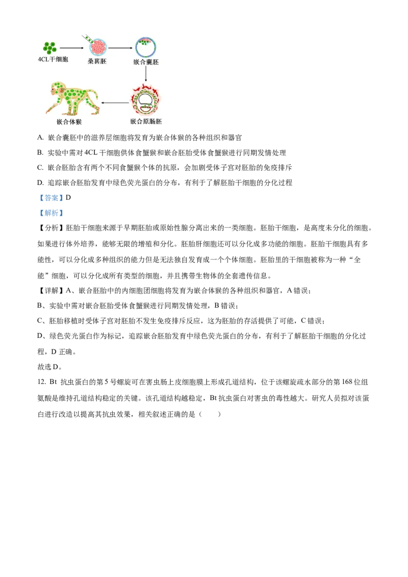 广东省东莞市2023-2024学年高二下学期7月期末考试生物Word版含解析_2024-2025高三（6-6月题库）_2024年07月试卷_240722广东省东莞市2023-2024学年高二下学期7月期末考试