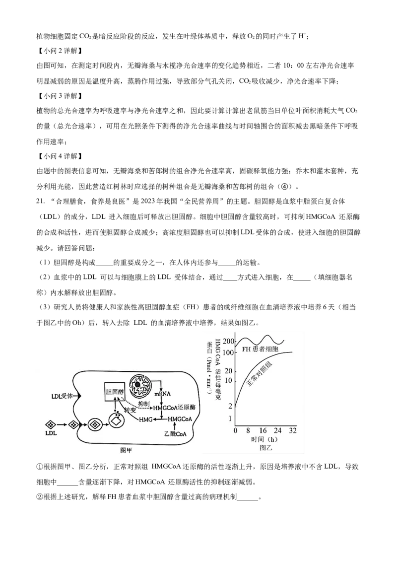 广东省东莞市2023-2024学年高二下学期7月期末考试生物Word版含解析_2024-2025高三（6-6月题库）_2024年07月试卷_240722广东省东莞市2023-2024学年高二下学期7月期末考试