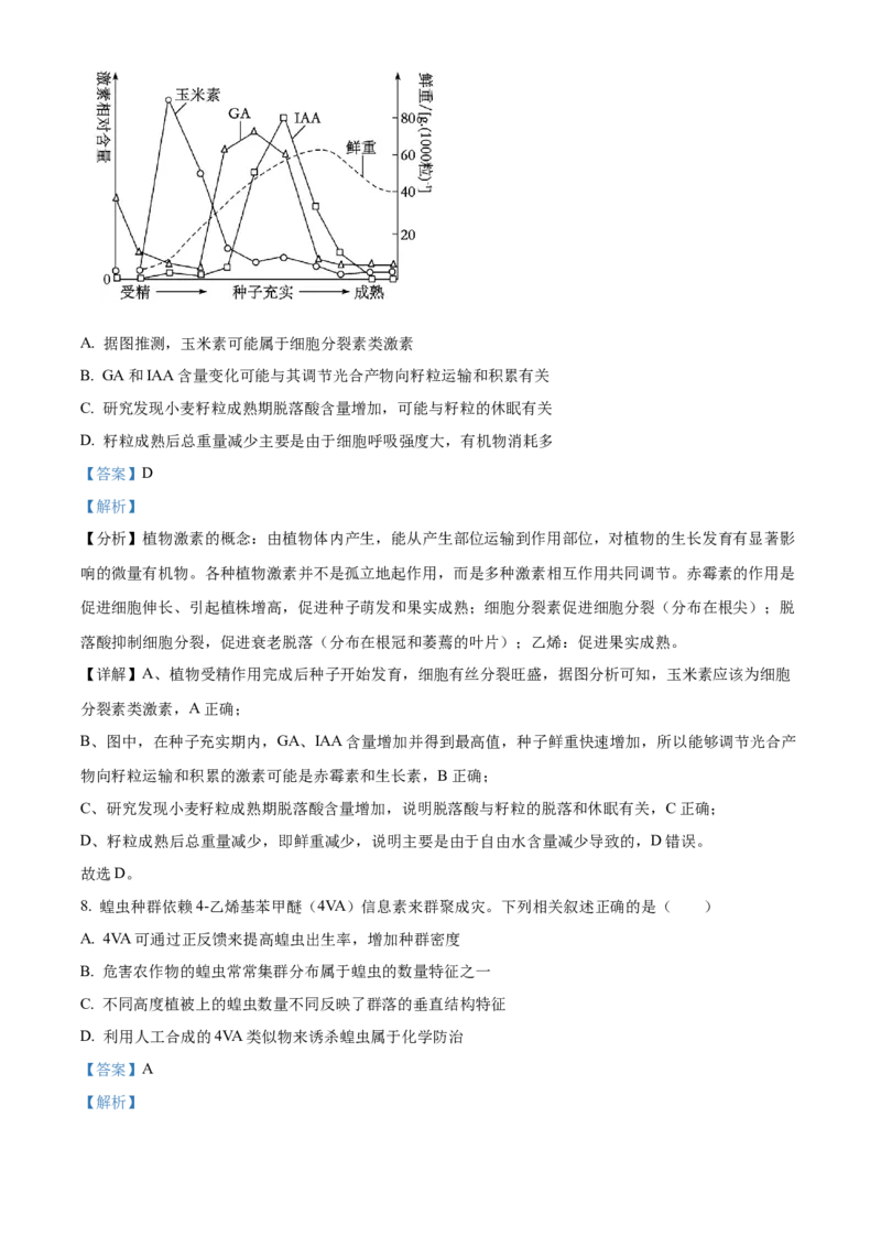 精品解析：江苏省南京市六校联合体2023-2024学年高三10月联合调研生物试题（解析版）(1)_2023年11月_0211月合集_2024届江苏省南京市六校联合体高三上学期10月联合调研