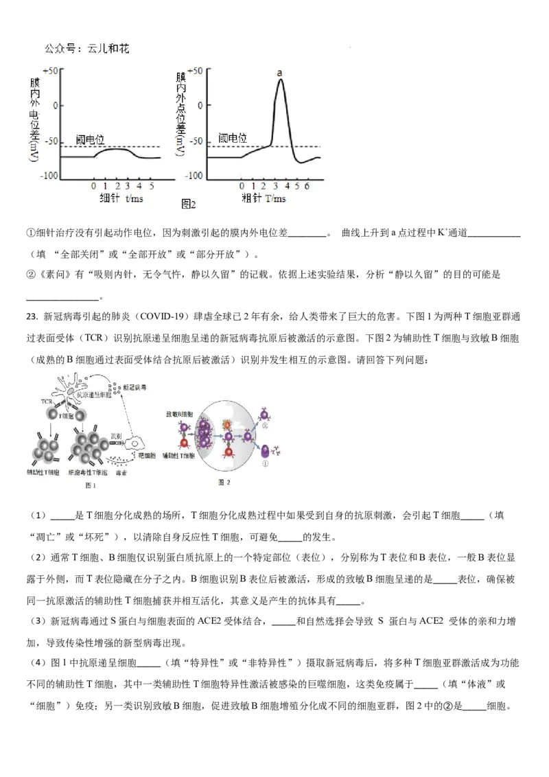 吉林省梅河口市第五中学2024-2025学年高二上学期9月月考生物试题_2024-2025高二（7-7月题库）_2024年10月试卷_1006吉林省梅河口市第五中学2024-2025学年高二上学期9月月考