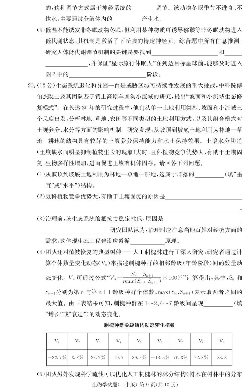 湖南省长沙市第一中学2024-2025学年高二上学期期末考试生物PDF版含解析_2024-2025高二（7-7月题库）_2025年01月试卷_0118湖南省长沙市第一中学2024-2025学年高二上学期期末考试