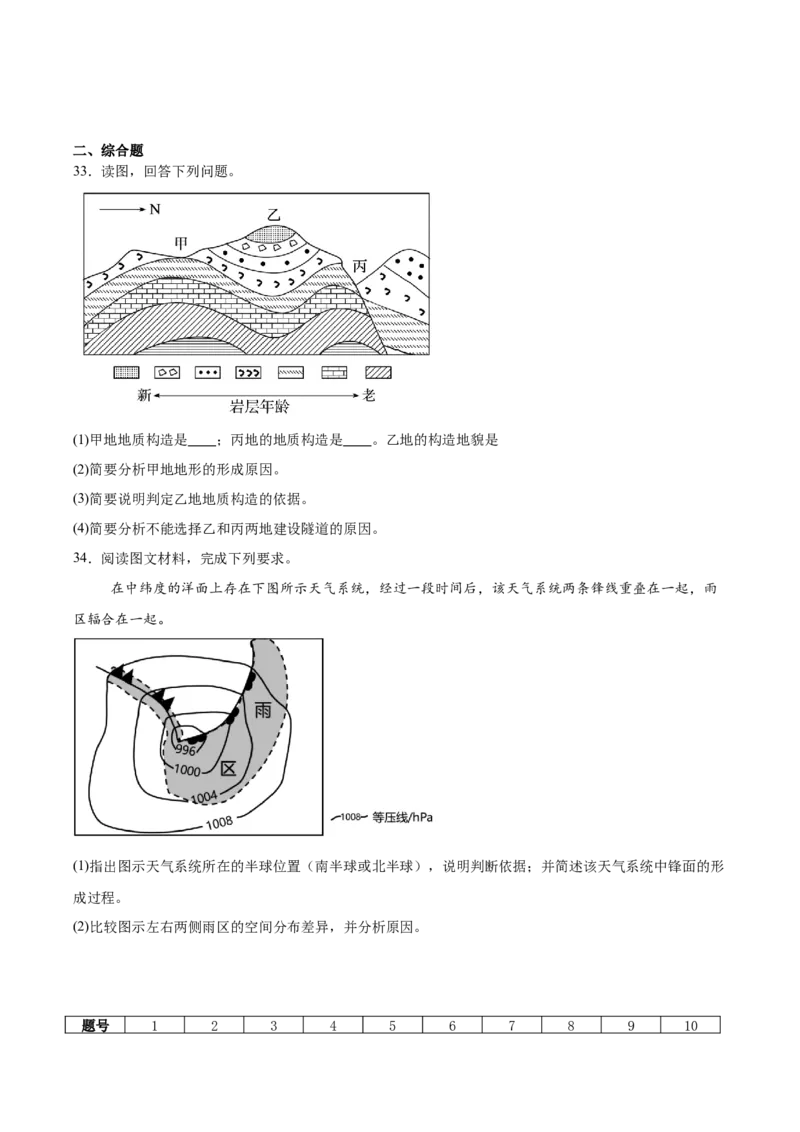 内蒙古巴彦淖尔市第一中学2025-2026学年高二上学期期中考试地理Word版含答案_2025年11月高二试卷_251116内蒙古巴彦淖尔市第一中学2025-2026学年高二上学期期中考试