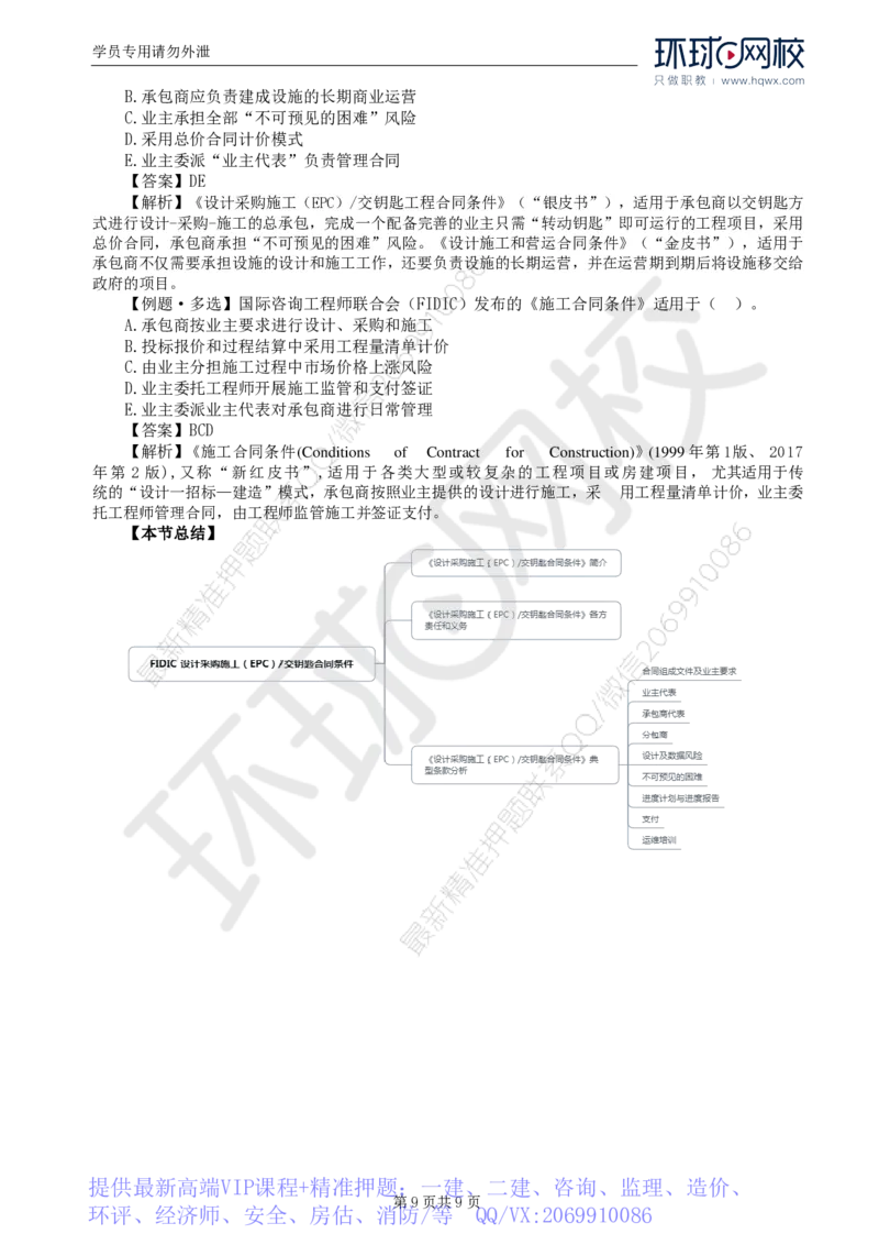 WM_39.第九章第二节FIDIC设计采购施工（EPC）-交钥匙合同条件_监理工程师_2025监理工程师_2025年监理工程师-各大机构_2025年监理-合同_机构1-HQ_01.精讲班-沈.磊_讲义