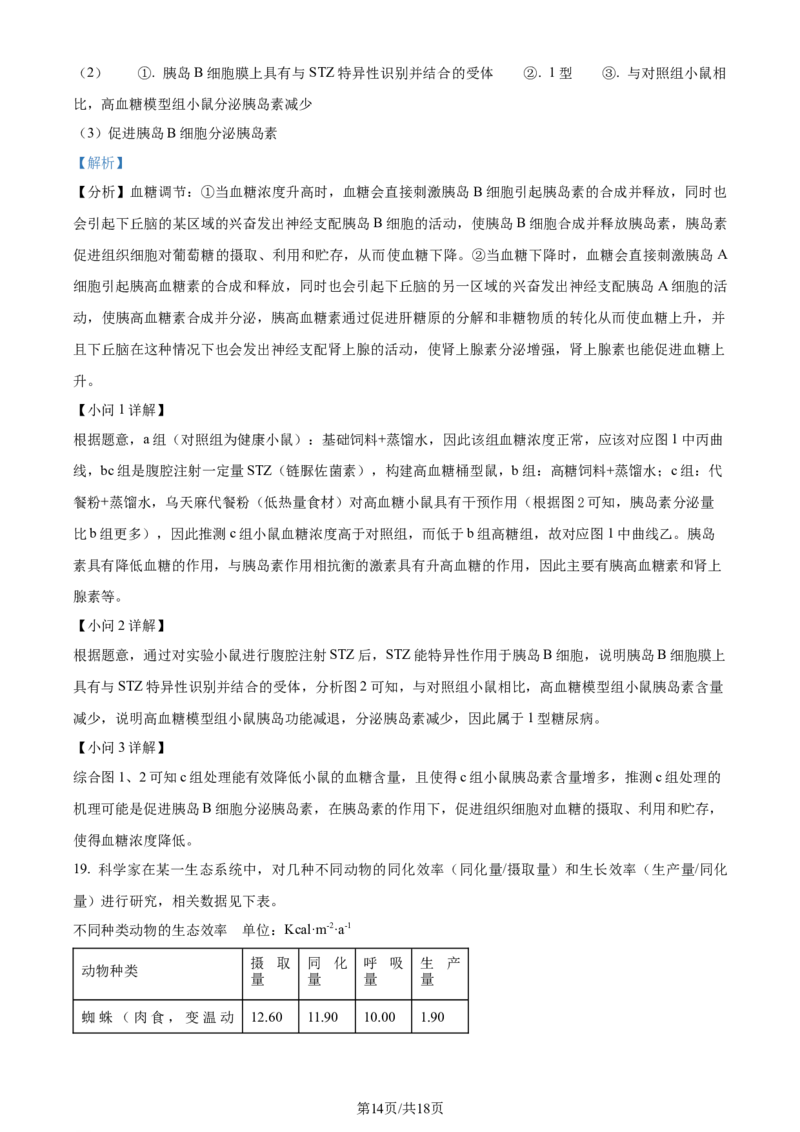 精品解析：2024届贵州省高三二模生物试题（解析版）_2024年4月_01按日期_14号_2024届贵州省高三年级4月适应性考试_贵州省2024年高三年级4月适应性考试生物