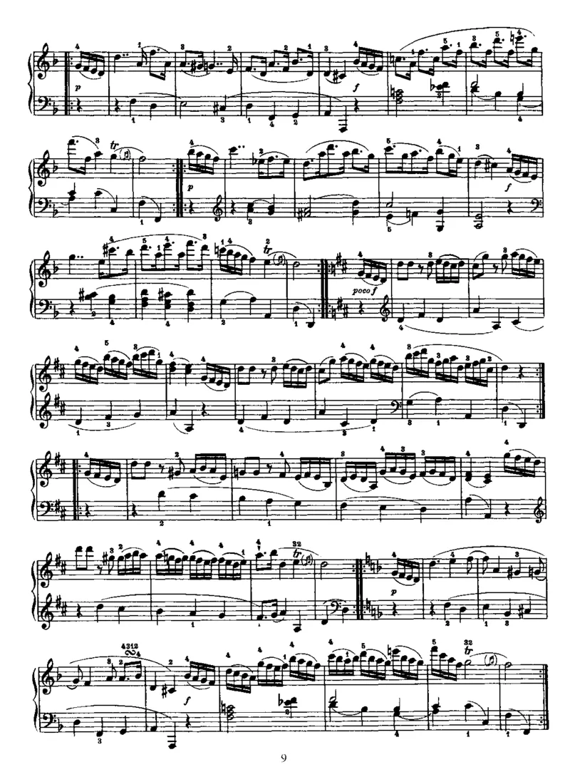 PianoSonataNo33inD_NoRestriction_一万首著名钢琴曲谱哈农贝多芬合集视频教学电子版高清无水印可打印_1古典钢琴知名音乐家谱_海顿钢琴谱全集_奏鸣曲