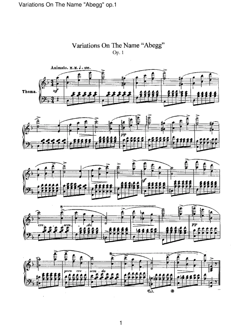 VariationsOnTheName_Abegg_op.1_一万首著名钢琴曲谱哈农贝多芬合集视频教学电子版高清无水印可打印_1古典钢琴知名音乐家谱_舒曼钢琴谱全集_RobertSchumann罗伯特&middot;舒曼(1810-1856)