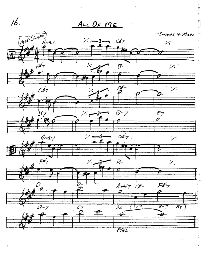 TheRealBookVolume-1-Eb'5thEdition'(2)_一万首著名钢琴曲谱哈农贝多芬合集视频教学电子版高清无水印可打印_07各风格钢琴谱合集_JazzPiano_原版钢琴教材附音频