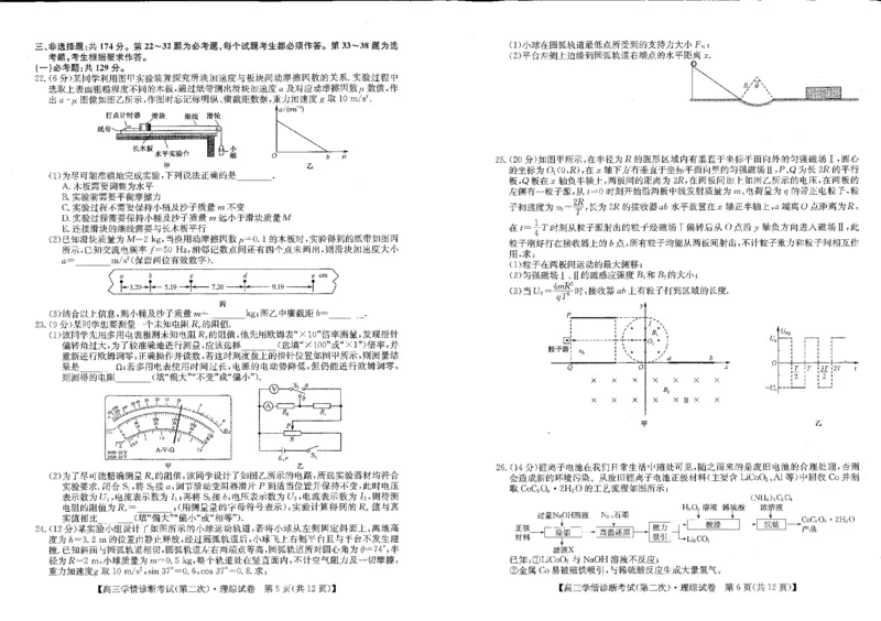 理综_2024年3月_013月合集_2024届陕西省商洛市高三尖子生学情诊断考试(第二次)_2024届陕西省商洛市高三下学期尖子生学情诊断考试（第二次）理综试卷