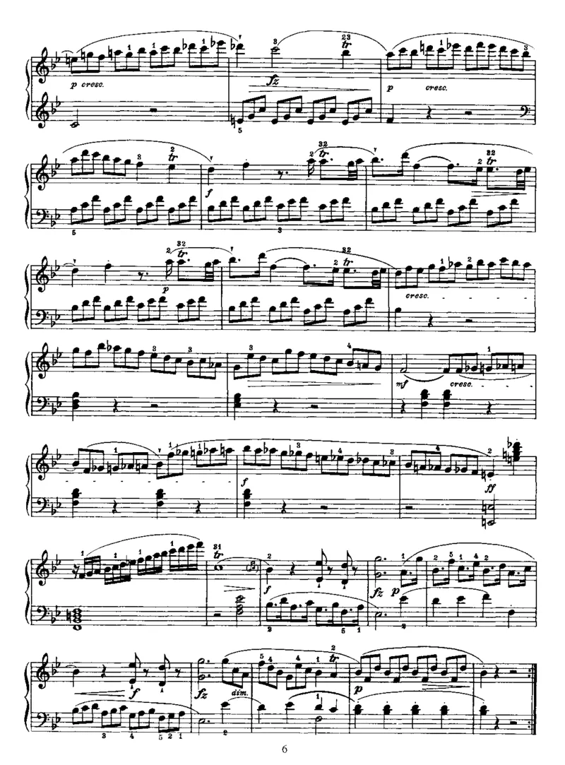 PianoSonataNo41inBb_NoRestriction_一万首著名钢琴曲谱哈农贝多芬合集视频教学电子版高清无水印可打印_1古典钢琴知名音乐家谱_海顿钢琴谱全集_奏鸣曲