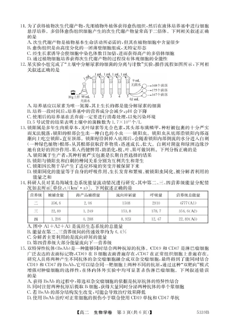 广东省清远市2024-2025学年高二下学期期中考试生物PDF版含答案_2024-2025高二（7-7月题库）_2025年05月试卷_0521广东省清远市2024-2025学年高二下学期期中考试