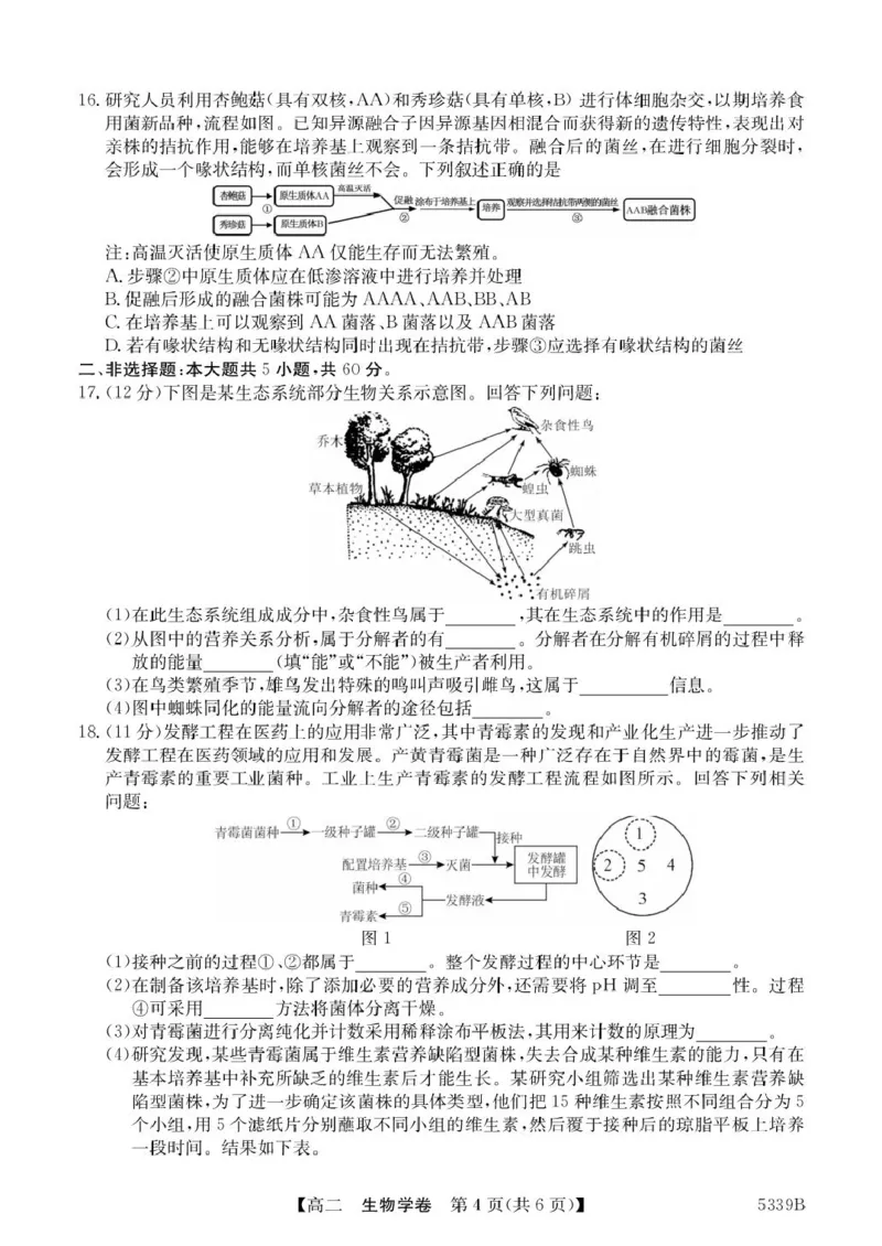 广东省清远市2024-2025学年高二下学期期中考试生物PDF版含答案_2024-2025高二（7-7月题库）_2025年05月试卷_0521广东省清远市2024-2025学年高二下学期期中考试