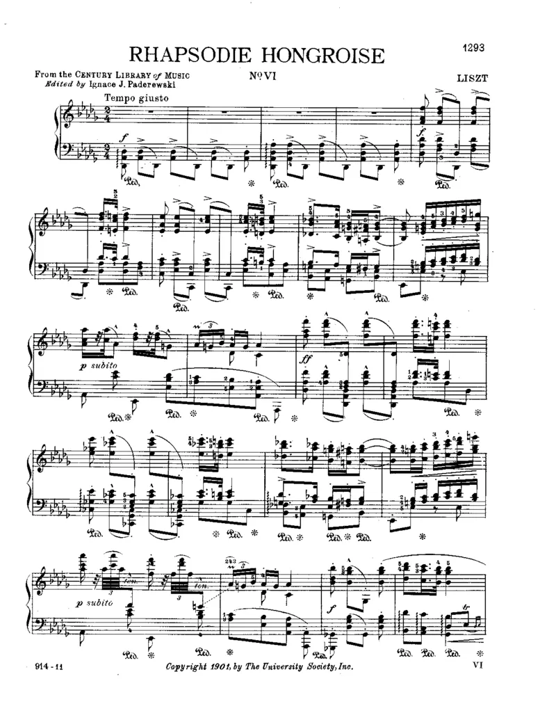 Liszt-RhapsodiesHongroisesNo[1].6_一万首著名钢琴曲谱哈农贝多芬合集视频教学电子版高清无水印可打印_1古典钢琴知名音乐家谱_李斯特钢琴谱全集_李斯特匈牙利狂想曲全集曲谱
