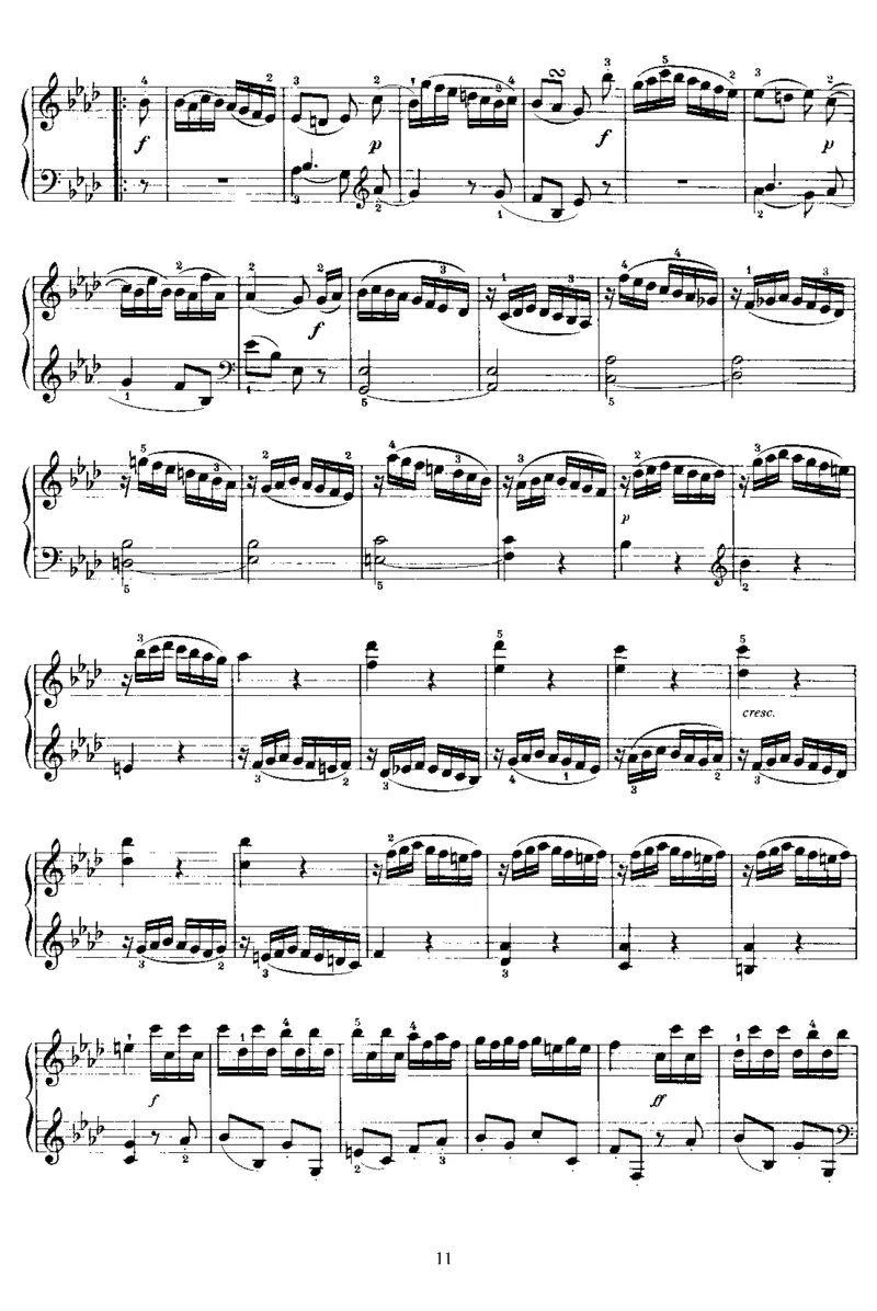 PianoSonataNo46inAb_NoRestriction_一万首著名钢琴曲谱哈农贝多芬合集视频教学电子版高清无水印可打印_1古典钢琴知名音乐家谱_海顿钢琴谱全集_奏鸣曲