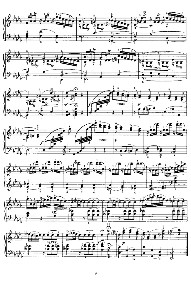 PianoSonataNo46inAb_NoRestriction_一万首著名钢琴曲谱哈农贝多芬合集视频教学电子版高清无水印可打印_1古典钢琴知名音乐家谱_海顿钢琴谱全集_奏鸣曲