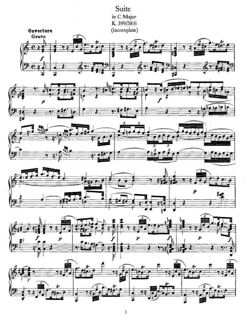SuiteinC,K399(incomplete)_一万首著名钢琴曲谱哈农贝多芬合集视频教学电子版高清无水印可打印_1古典钢琴知名音乐家谱_莫扎特钢琴谱全集_0312095926_其他