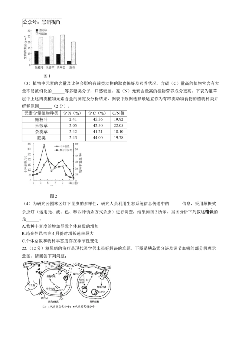 南通海门中学2025届高三上学期第一次调研考试生物试题_2024-2025高三（6-6月题库）_2024年10月试卷_1020江苏省南通海门中学2025届高三上学期第一次调研考试