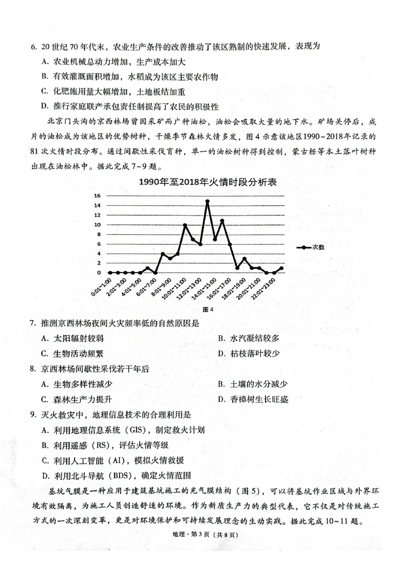 云南省昭通市2025届高三上学期1月毕业生诊断性检测地理+答案_2024-2025高三（6-6月题库）_2025年02月试卷_0201云南省昭通市2025届高三上学期1月毕业生诊断性检测（全科）