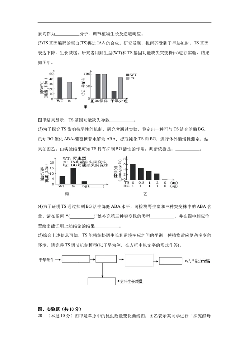 湖南省岳阳市汨罗市第二中学2025-2026学年高二上学期12月月考生物试题（含答案）_2024-2025高二（7-7月题库）_2026年1月高二