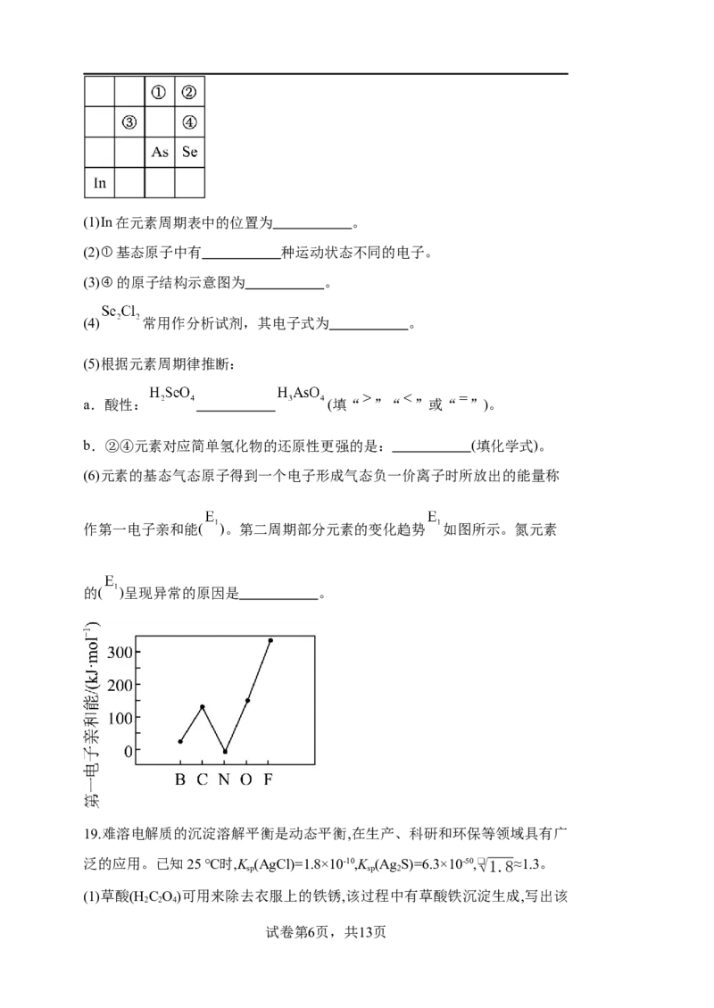 江西省宜春市宜丰中学2025-2026学年高二上学期12月月考化学试题(含解析）_2024-2025高二（7-7月题库）_2026年1月高二_260108江西省宜春市宜丰中学2025-2026学年高二上学期12月月考