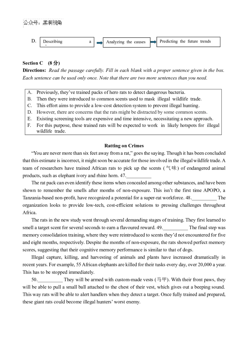 上海市奉贤区2024-2025学年高三上学期一模英语试卷（含答案）_2024-2025高三（6-6月题库）_2024年12月试卷_1217上海市奉贤区2025届高三上学期一模