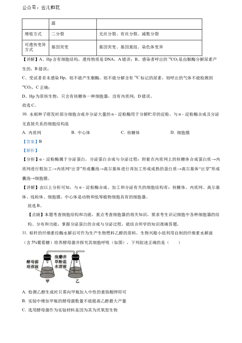 天津市红桥区2023-2024学年高二下学期7月期末考试生物Word版含解析_2024-2025高二（7-7月题库）_2024年07月试卷_0724天津市红桥区2023-2024学年高二下学期7月期末考试