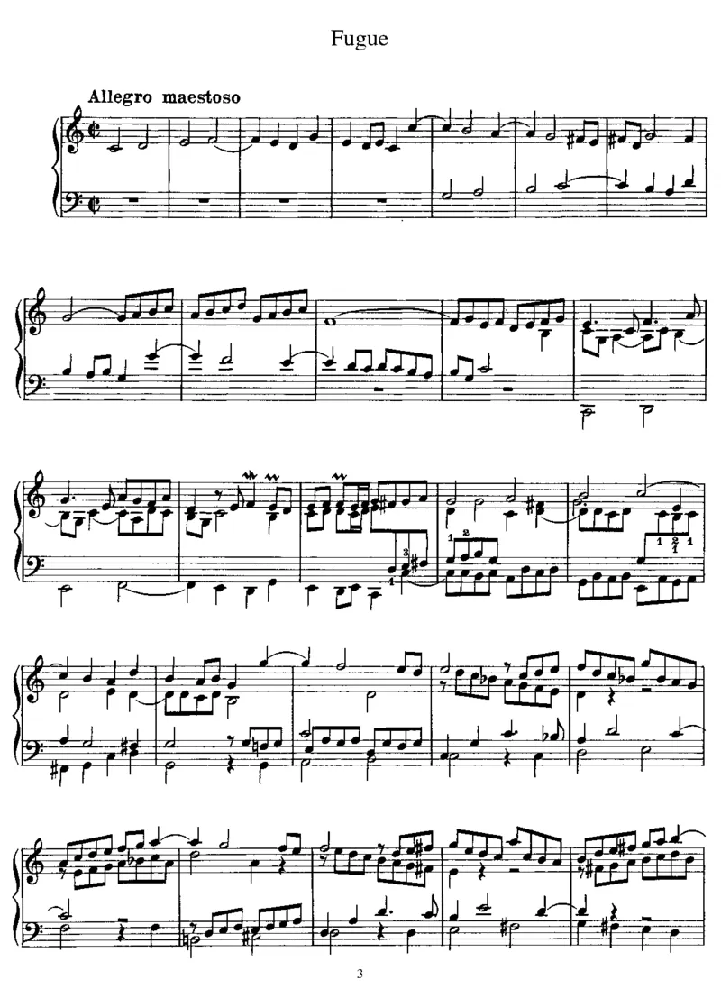 PreludeandFugueinC,BWV545(Bach)_一万首著名钢琴曲谱哈农贝多芬合集视频教学电子版高清无水印可打印_1古典钢琴知名音乐家谱_李斯特钢琴谱全集_改编巴赫