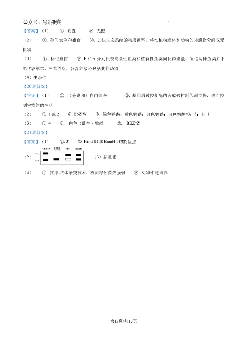 广东省省潮南区2024-2025学年高三上学期摸底考试生物试题+答案_2024-2025高三（6-6月题库）_2024年09月试卷_0910广东省汕头市潮南区2024-2025学年高三上学期摸底考试