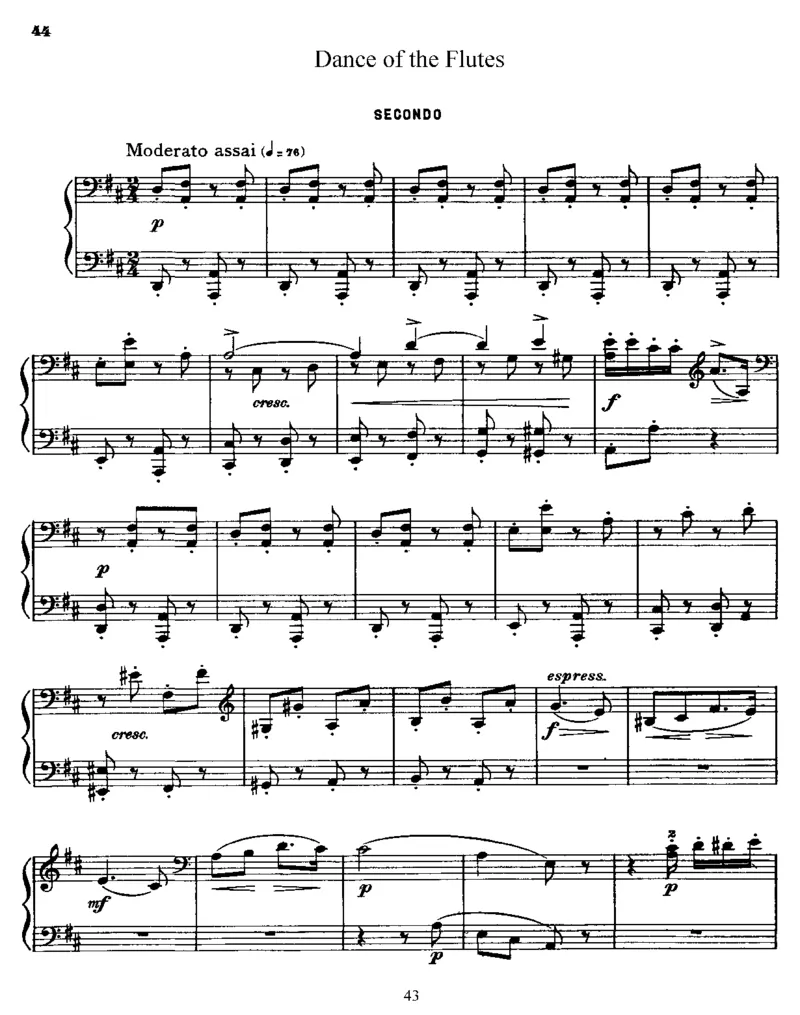 TheNutcrackerSuite,Op71a(4Hands)_一万首著名钢琴曲谱哈农贝多芬合集视频教学电子版高清无水印可打印_1古典钢琴知名音乐家谱_柴科夫斯基钢琴谱全集