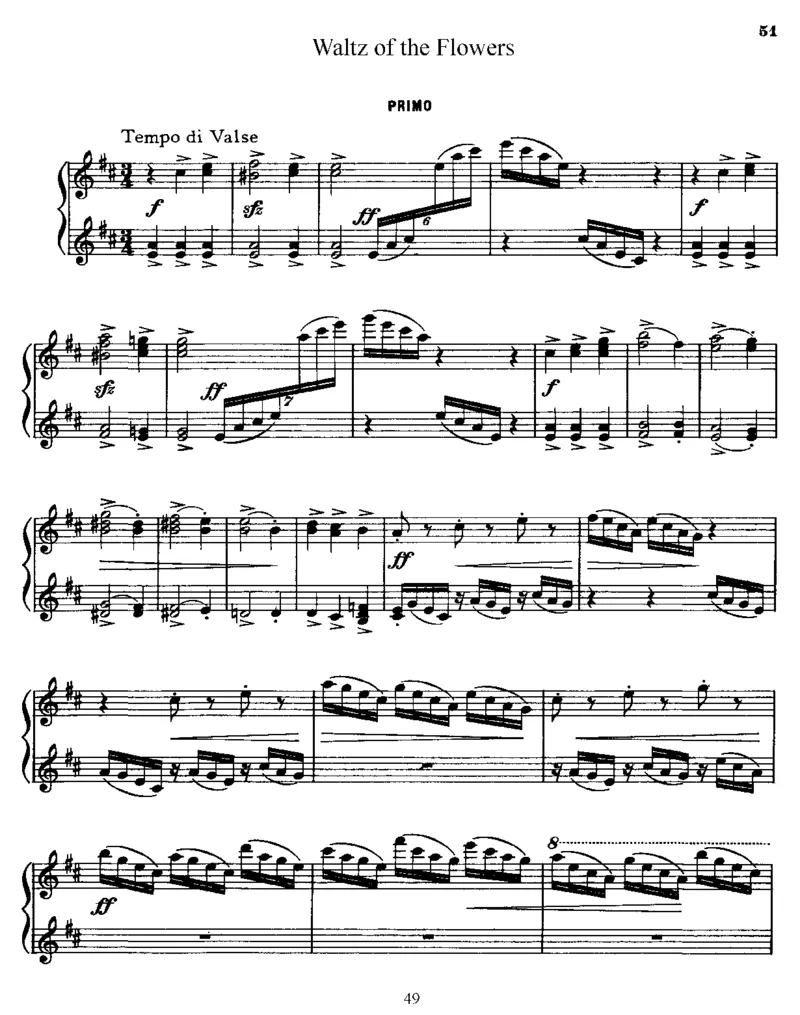 TheNutcrackerSuite,Op71a(4Hands)_一万首著名钢琴曲谱哈农贝多芬合集视频教学电子版高清无水印可打印_1古典钢琴知名音乐家谱_柴科夫斯基钢琴谱全集