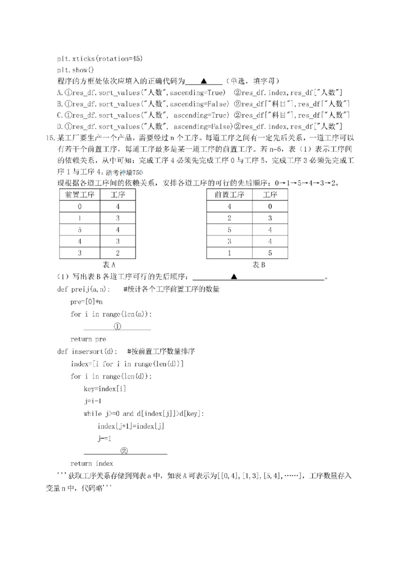 技术卷-2412诸暨诊断_2024-2025高三（6-6月题库）_2024年12月试卷_1210浙江省绍兴市诸暨市2025届高三上学期12月诊断性考试（一模）_浙江省绍兴市诸暨市2024年12月高三诊断性考试试题技术